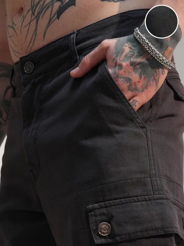 Highlander Men Grey Baggy Stretchable Jeans