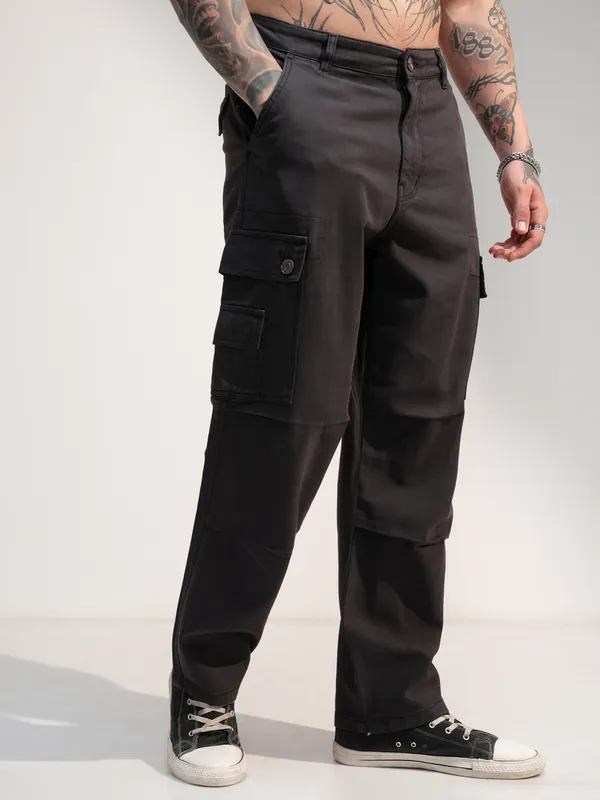 Highlander Men Grey Baggy Stretchable Jeans