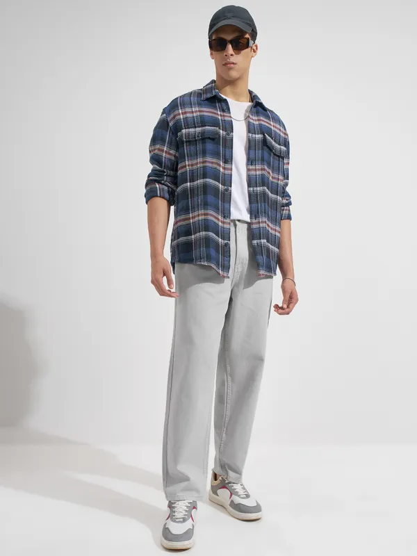 Highlander Men Grey Straight Fit Stretchable Jeans