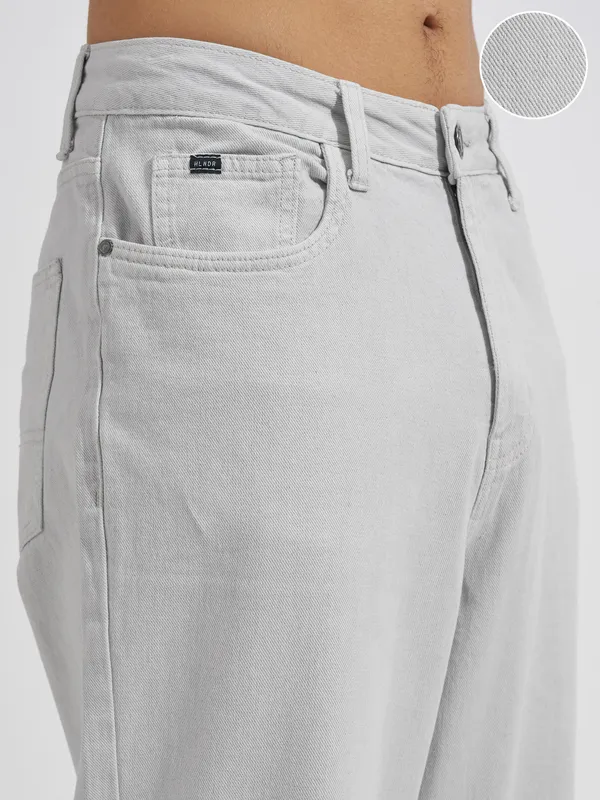 Highlander Men Grey Straight Fit Stretchable Jeans