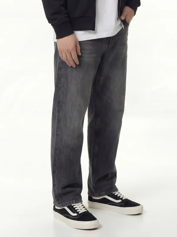 Highlander Men Grey Straight Fit Stretchable Jeans