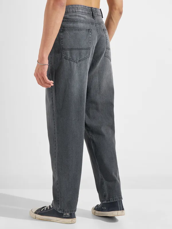 Highlander Men Grey Straight Fit Stretchable Jeans