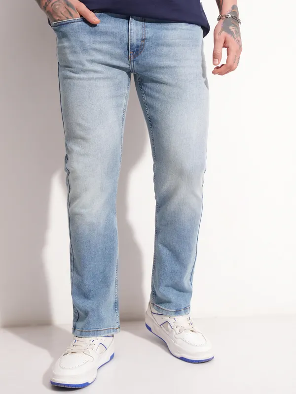 Highlander Men Blue Bootcut Stretchable Jeans