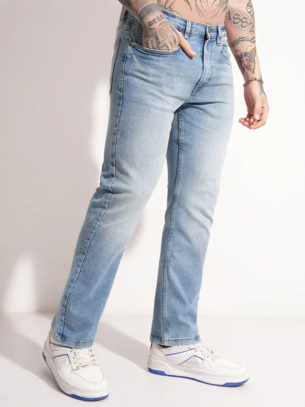 Highlander Men Blue Bootcut Stretchable Jeans