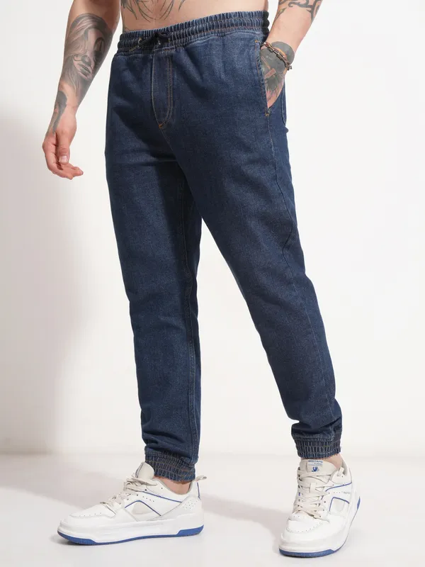 Highlander Men Blue Jogger Jeans