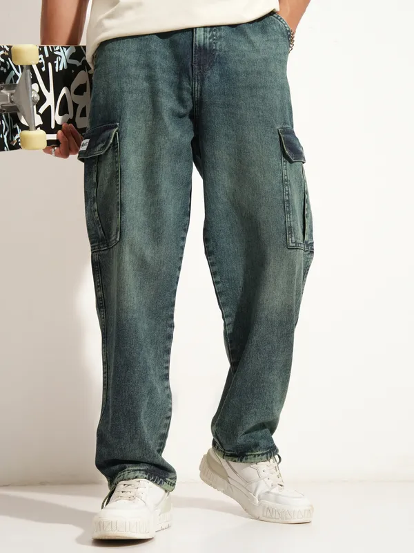 Highlander Men Blue Baggy Stretchable Jeans