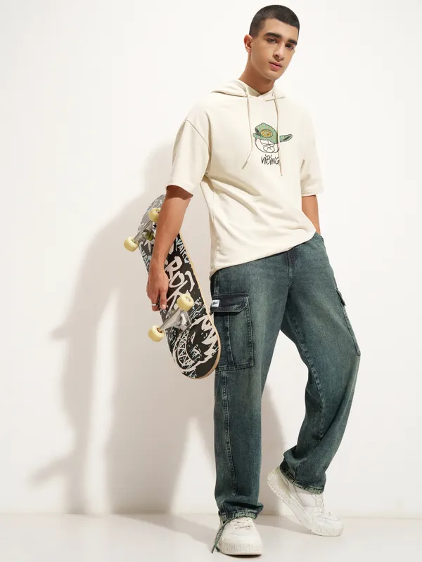 Highlander Men Blue Baggy Stretchable Jeans