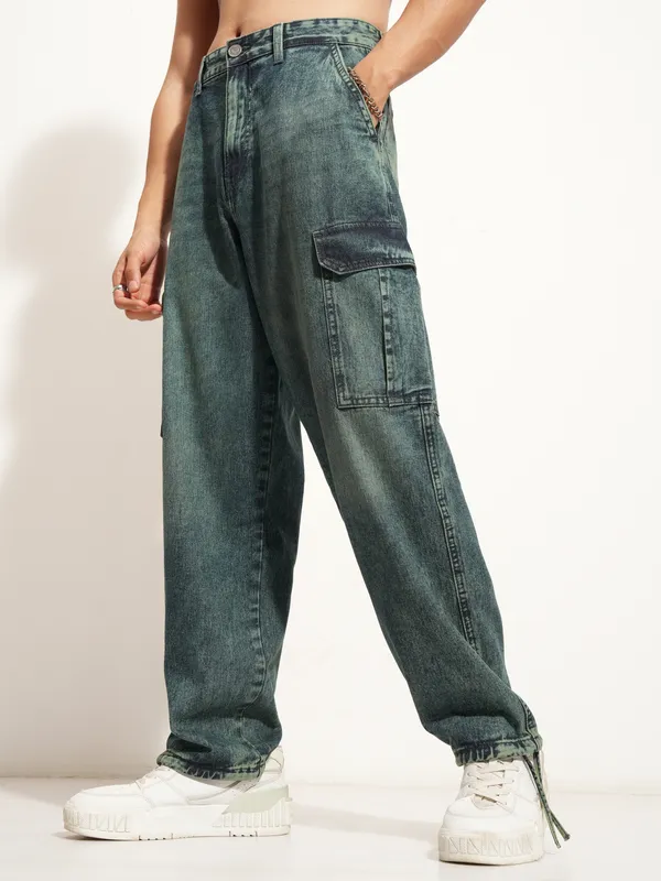 Highlander Men Blue Baggy Stretchable Jeans