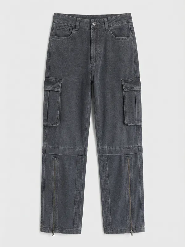 Highlander Men Grey Baggy Stretchable Jeans