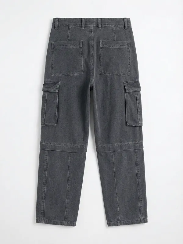 Highlander Men Grey Baggy Stretchable Jeans