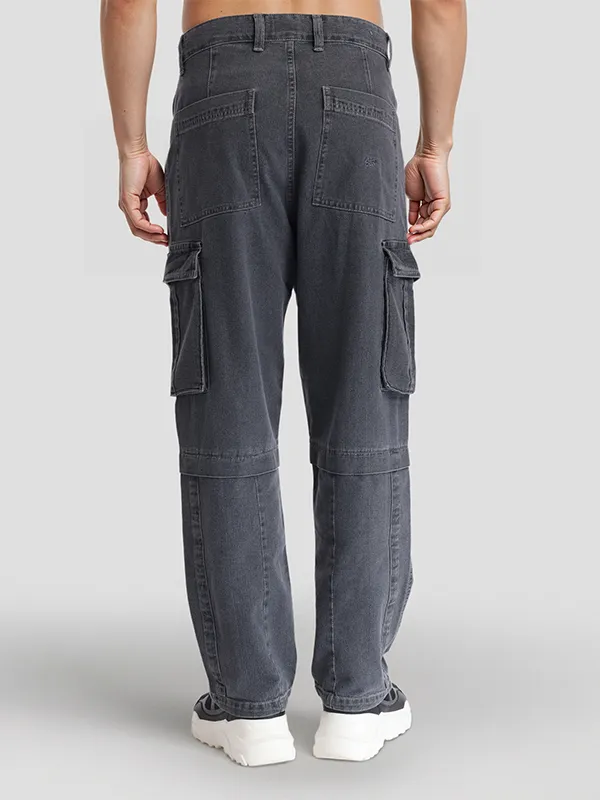 Highlander Men Grey Baggy Stretchable Jeans