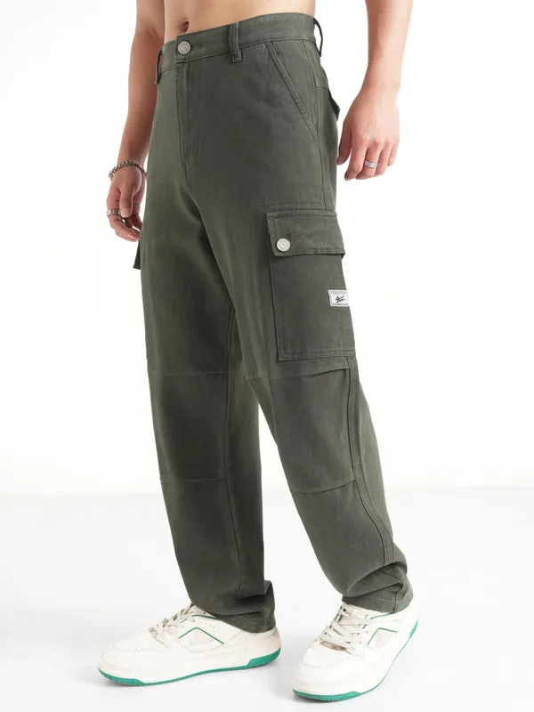 Highlander Men Olive Straight Fit Jeans