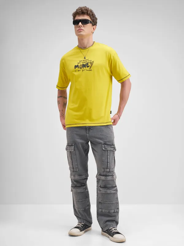 Highlander Men Grey Baggy Fit Stretchable Jeans