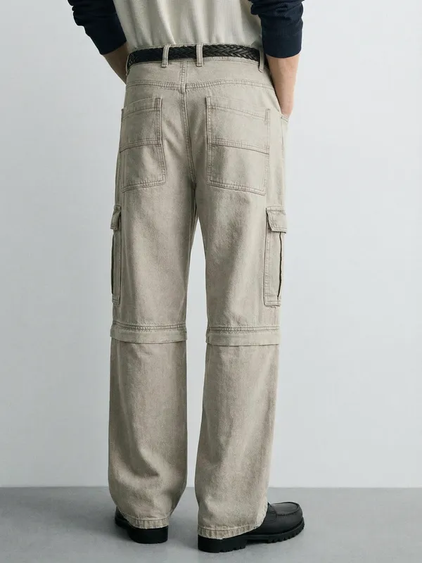 Highlander Men Grey Baggy Jeans