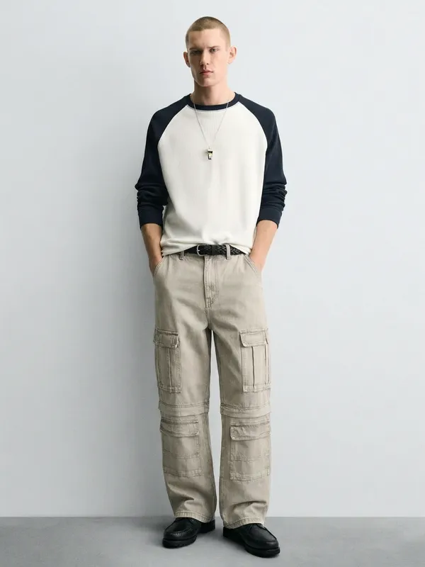 Highlander Men Grey Baggy Jeans