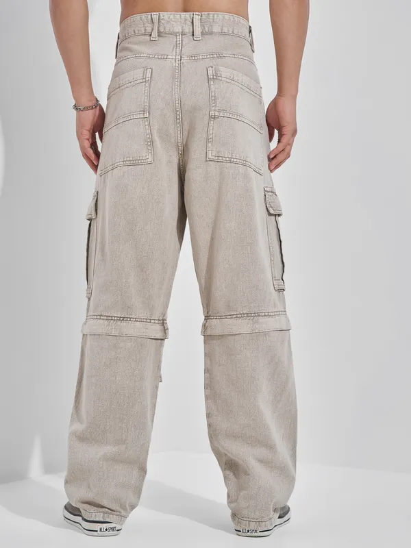 Highlander Men Grey Baggy Jeans