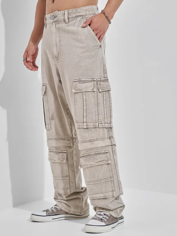 Highlander Men Grey Baggy Jeans