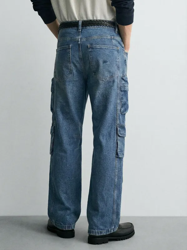 Highlander Men Blue Baggy Jeans