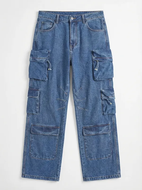 Highlander Men Blue Baggy Jeans