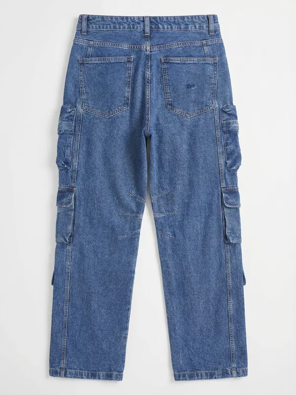 Highlander Men Blue Baggy Jeans