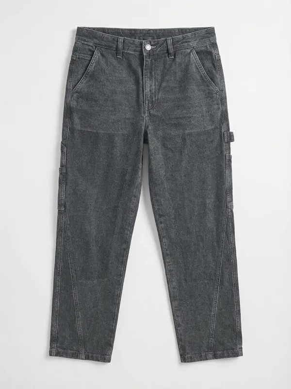 Highlander Men Grey Straight Fit Stretchable Jeans