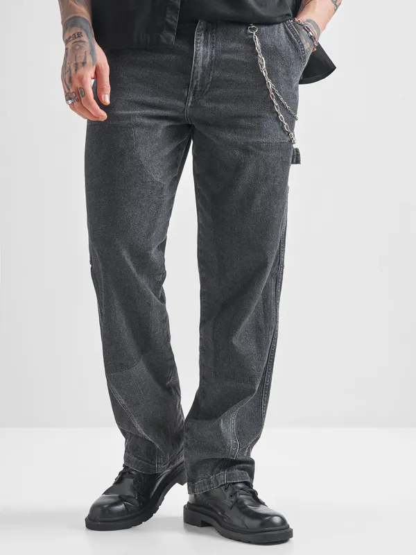 Highlander Men Grey Straight Fit Stretchable Jeans