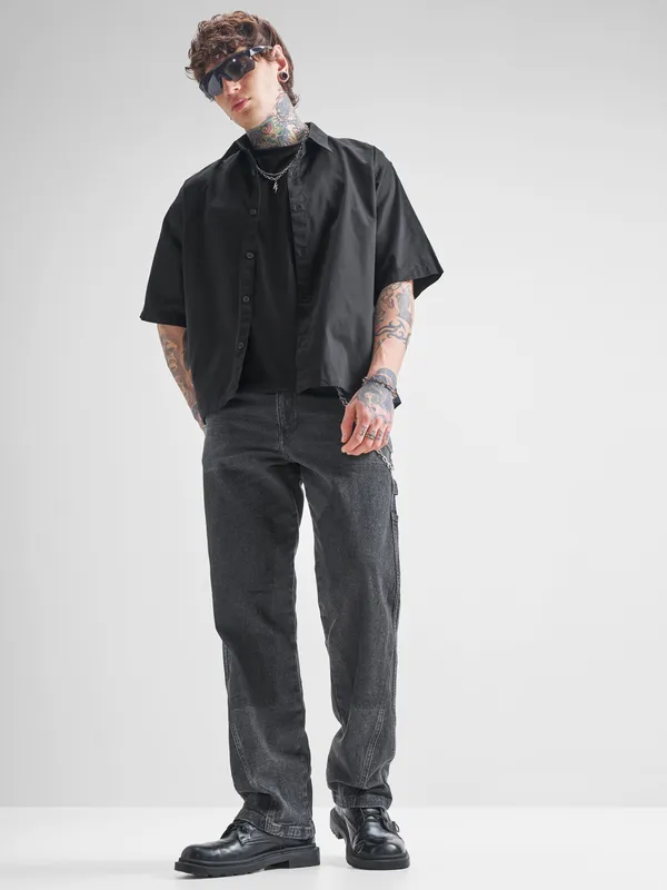 Highlander Men Grey Straight Fit Stretchable Jeans