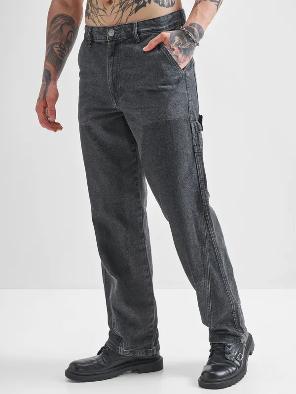 Highlander Men Grey Straight Fit Stretchable Jeans