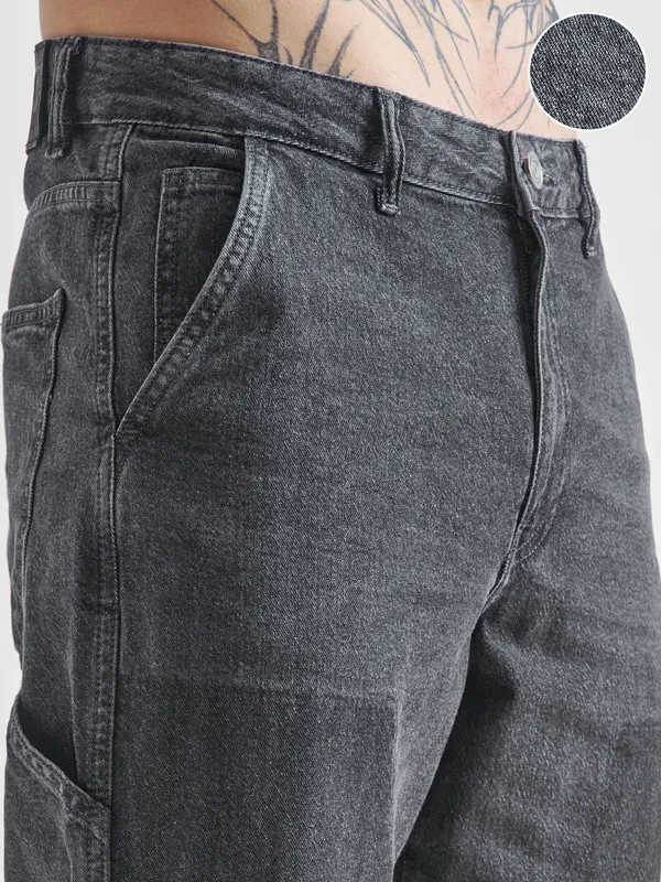 Highlander Men Grey Straight Fit Stretchable Jeans