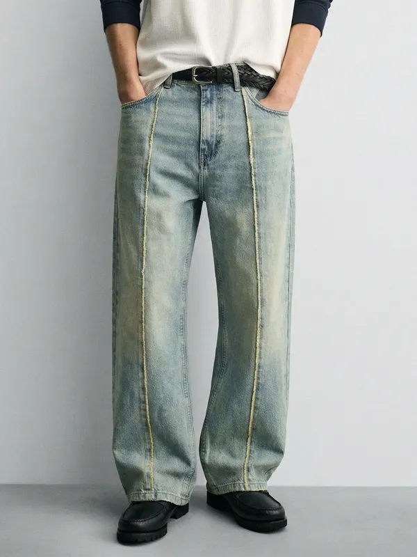 Highlander Men Blue Baggy Stretchable Jeans