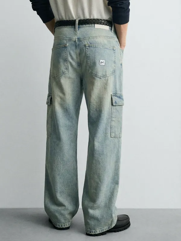 Highlander Men Blue Baggy Stretchable Jeans