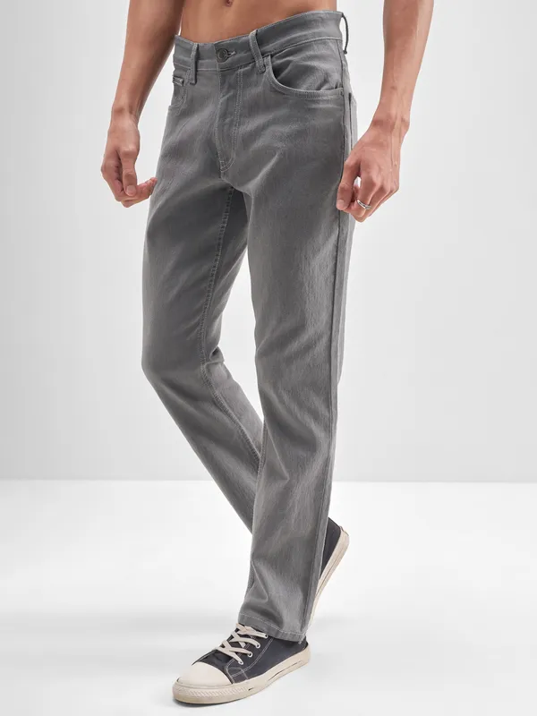 Highlander Men Grey Slim Fit Stretchable Jeans