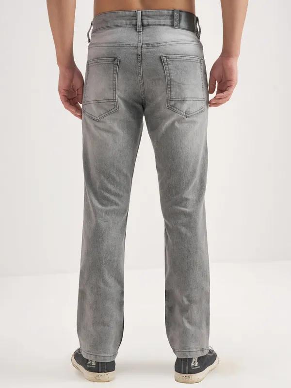 Highlander Men Grey Straight Fit Jeans