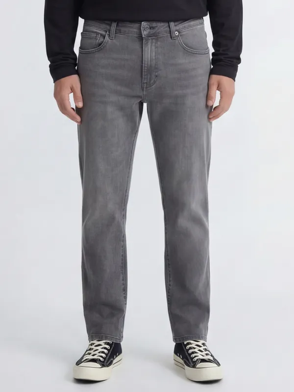 Highlander Men Grey Slim Fit Stretchable Jeans