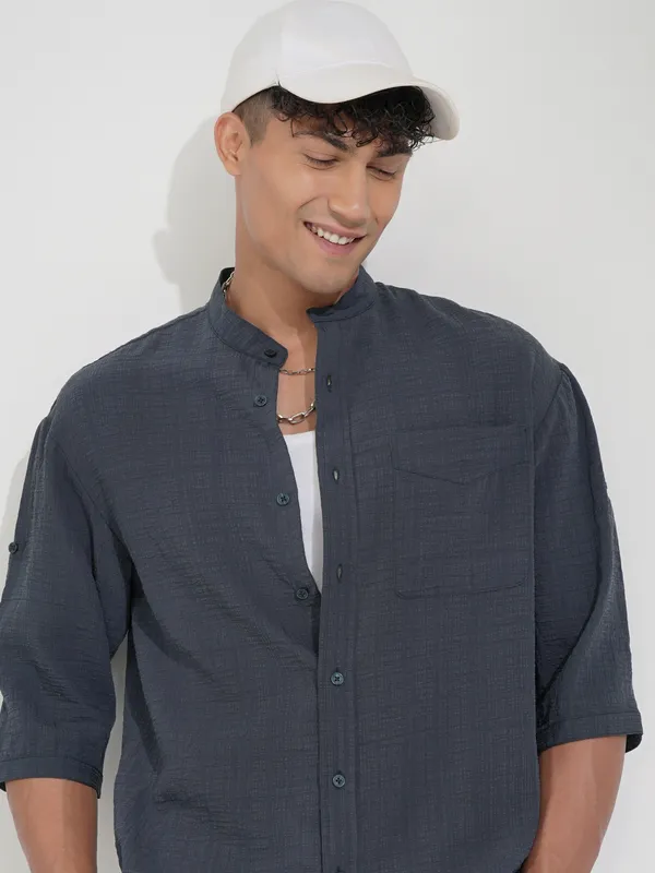 Men Oversized Fit Casual Shirt