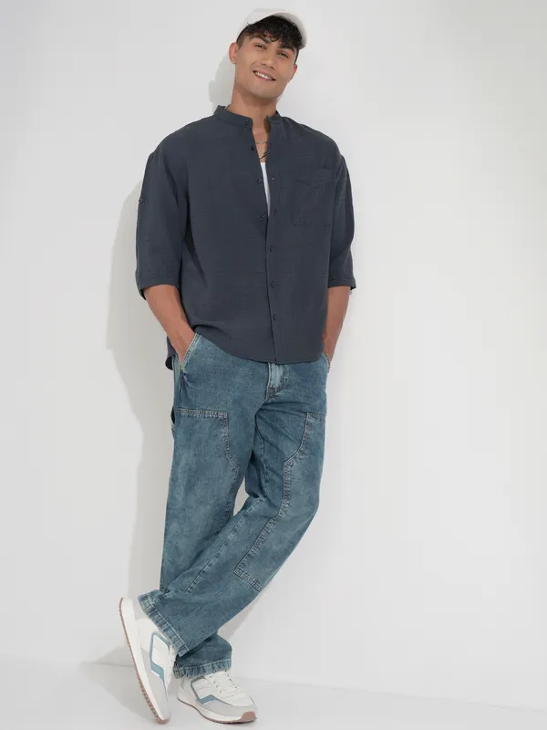 Men Oversized Fit Casual Shirt