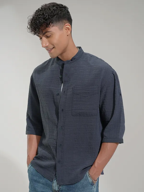 Men Oversized Fit Casual Shirt