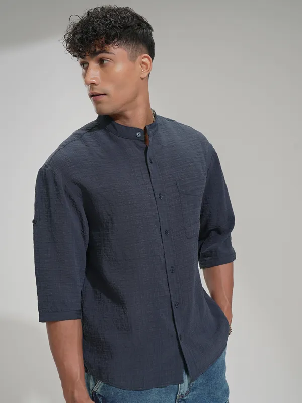 Men Oversized Fit Casual Shirt