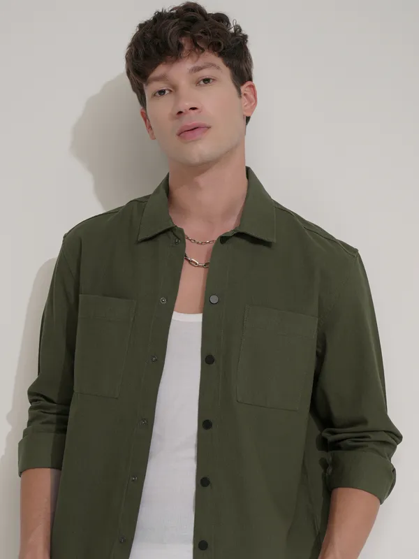 Men Oversized Fit Casual Shirt