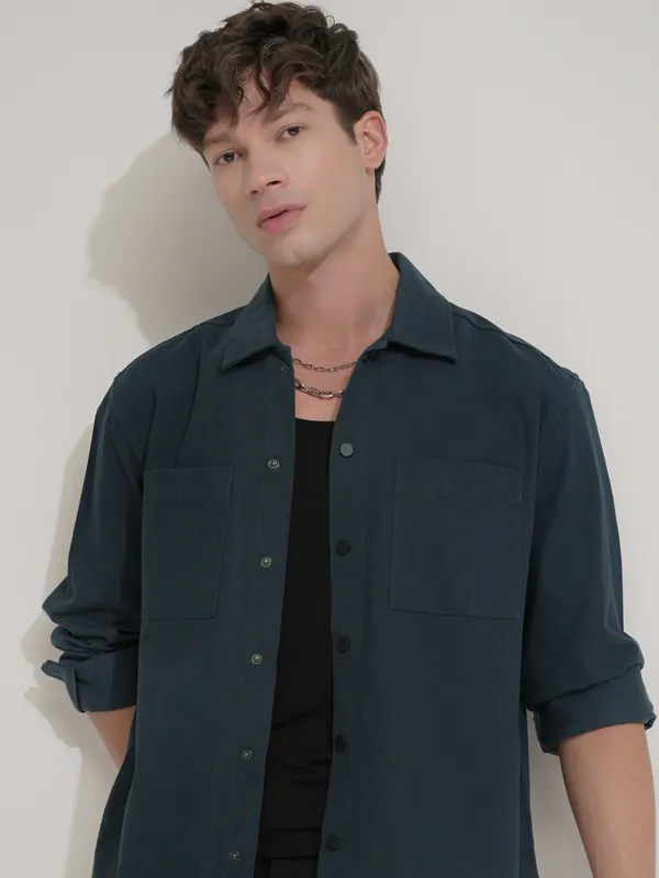Men Oversized Fit Casual Shirt
