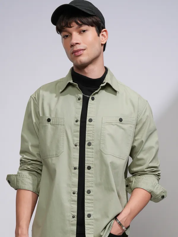 Men Oversized Fit Casual Shirt