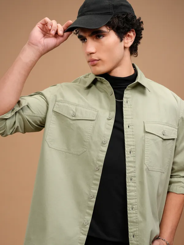 Men Oversized Fit Casual Shirt