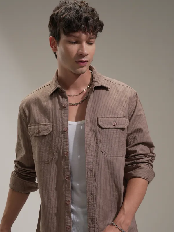 Men Oversized Fit Casual Shirt