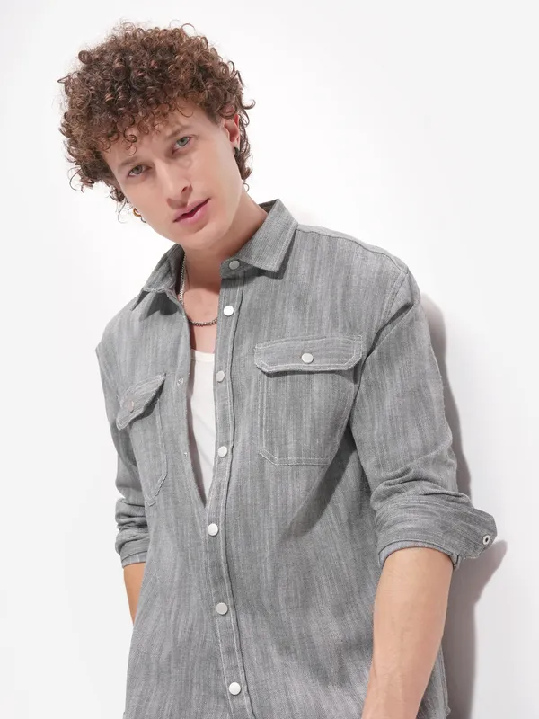 Men Oversized Fit Casual Shirt