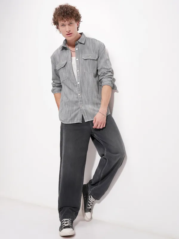 Men Oversized Fit Casual Shirt
