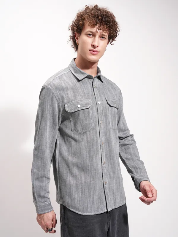 Men Oversized Fit Casual Shirt