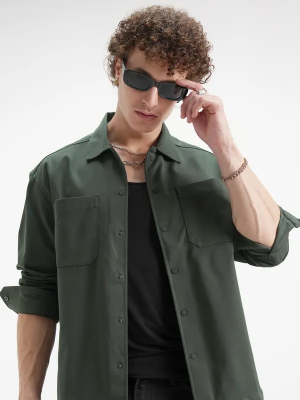 Men Oversized Fit Casual Shirt