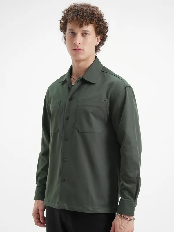 Men Oversized Fit Casual Shirt