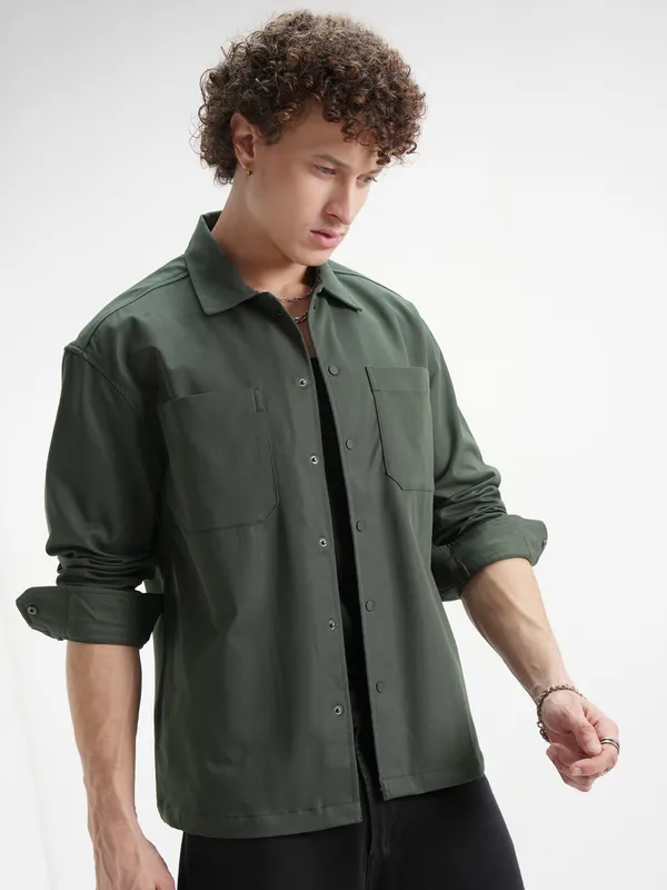 Men Oversized Fit Casual Shirt