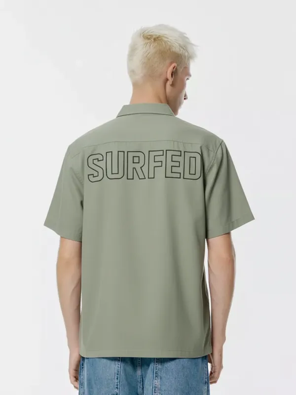 Highlander Men Green Printed Oversized Fit Casual Shirt